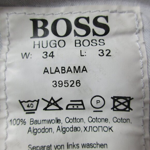 HUGO BOSS Alabama Jeans Mens 34x32 Gray Denim Casual Mid-Rise Straight Leg 39526 - Picture 6 of 10